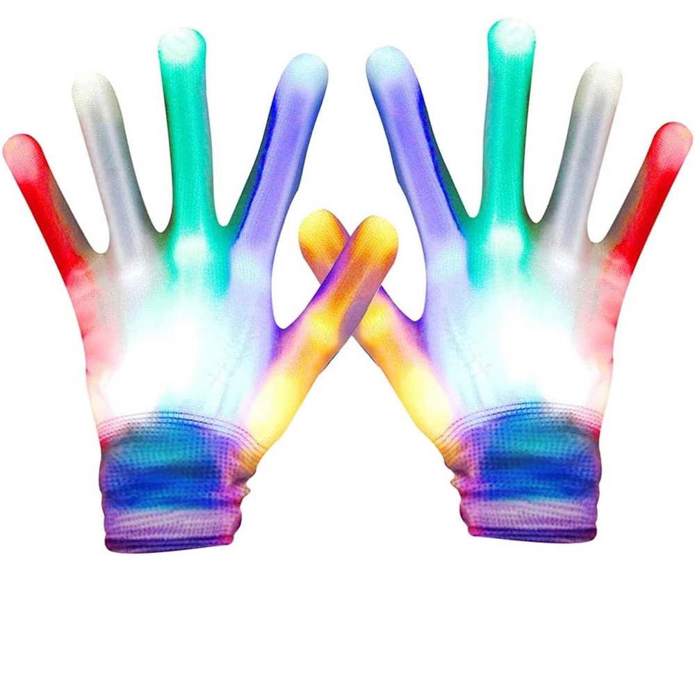 Set of 2-LED Flashing‎ Gloves Gifts for Halloween Costume/Birthday Glow Party